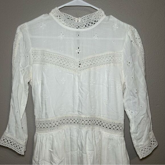 Abercrombie & Fitch crochet lace embroidered boho dress women’s size small - Picture 2 of 14